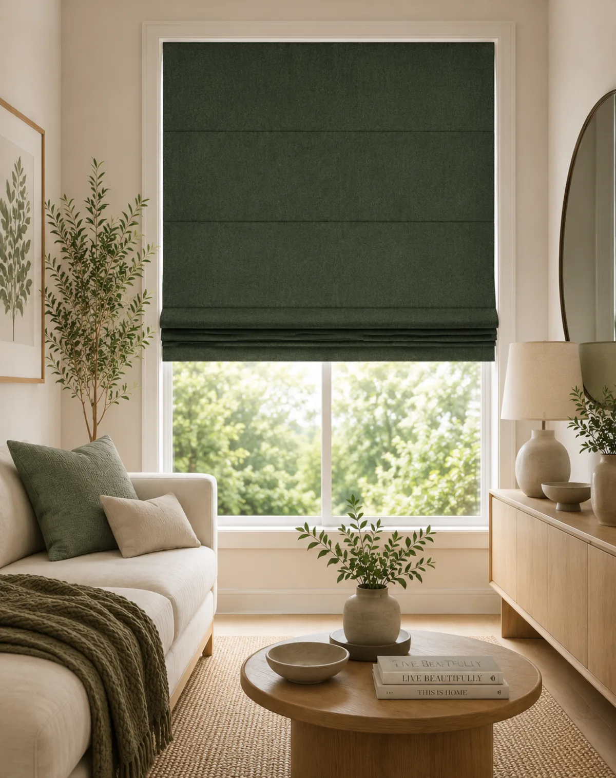 Roman Blinds Florence Triple Weave 90% Blackout